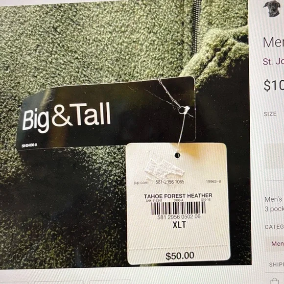 St. John Collection Deep Green Men's Vest - Picture 3 of 5